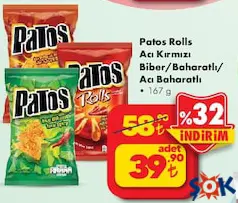 PATOS CİPS ÇEŞİTLERİ 167 G fiyat ve kampanya bilgisi